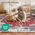 thumbnail image 4 of ODIKA 3'x5' Washable Accent Rug Pet Friendly, Non-Shedding Mat Boho Distressed Floral Medallion Cascade With Oriental Arch Border for Bedside, Nursery Room, 4 of 7