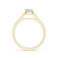 thumbnail image 2 of ANGARA Natural Classic Cushion Aquamarine Ring with Diamond Halo in 14K Yellow Gold for Women (Size-5mm) | March Birthstone, Birthday, Anniversary, Jewelry Gift for Women | Natural Aquamarine Ring, 2 of 8