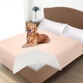 thumbnail image 3 of Sanmadrola Dog Bed Cover 100% Double-Sided Waterproof Pet Blanket Non-slip Couch Covers Mattress Protector Leakproof Furniture Protector Cover for Dog Kids Pets, Machine Washable, Khaki, 68x82", 3 of 11