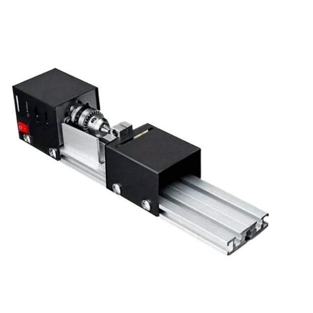 Mini Lathe Machine Tool, Woodworking DIY Wood Lathe Milling Machine Grinding Polishing Beads Drill Rotary Tool Set , High Precision