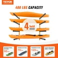 thumbnail image 2 of VEVOR Wall Kayak Storage Rack, 4-Capacity Wall Mounted Kayak Holders for Kayak Canoe Paddle Board, Kayak Storage Hooks with Adjustable Padded Arms, 400 LBS Load Kayak Hanger, 2 of 9