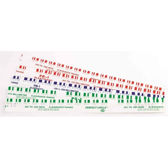 JEGS Plastigauge Kit | Made in USA | Color-Coded Sizing | Soluble in Oil | Kit Includes Two Green, Two Red, and One Blue Plastigauge
