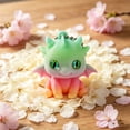 thumbnail image 4 of Weloille 3D Printed Little Dragon Figurine 1Pc, Creative Mini Animal Statue, Smooth Hand Painted Decorative Ornament, Cute Desktop Decor for Home Office Shelf Bedroom Living Room, 4 of 6