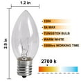 thumbnail image 4 of PRESENCE 24 Pcs White Pathway Christmas Lights, C9 LED Christmas Pathway Stake Lights Include 4 Spare Bulbs, Christmas Pathway Lights Outdoor Backyard Lawn Garden Decorations, 4 of 9