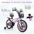 thumbnail image 6 of Costway 18" Kid's Bike for 4-8 with Height-Adjustable Handlebar & Saddle Handbrake Purple, 6 of 9
