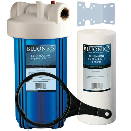 Big Blue Sediment Water Filter System Whole House Purifier With 4.5 x 10 Cartridge