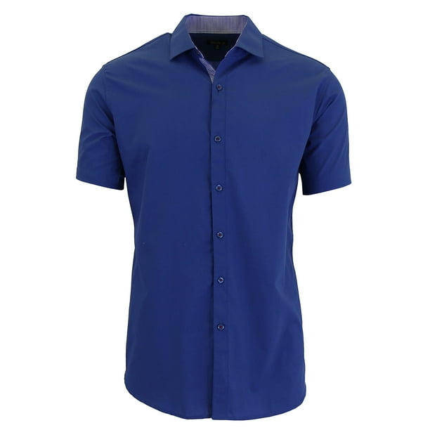 GBH - Mens Short Sleeve Dress Shirts Casual Slim Fit - Walmart.com ...