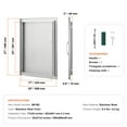 thumbnail image 2 of KFFKFF Barbecue Access Portal, 20W x 27H Inch Solo Exterior Cuisine Gateway, Stainless Steel Inset Passage, Wall Upright Entry with Grip, for Barbecue Isle, Grill Spot, Outdoor Locker, 2 of 9