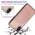 thumbnail image 3 of Funda para iPhone Xs Max con tarjetero de piel sintética con estampado de flores de datura, 3 of 5