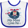 thumbnail image 3 of Inktastic Mimi Loves Me Grandson Boy Bear Boys Baby Bib, 3 of 4