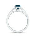 thumbnail image 2 of Rosec Jewels 1.75 CT Split Shank Solitaire Ring with London Blue Topaz and Diamond, 925 Sterling Silver, US 3.00, 2 of 8