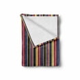 thumbnail image 2 of Modern Soft Flannel Fleece Throw Blanket, Colorful Geometric Stripes Lines Vintage Retro Style Design Art Print, Cozy Plush for Indoor and Outdoor Use, 60" x 80", Multicolor, by Ambesonne, 2 of 6