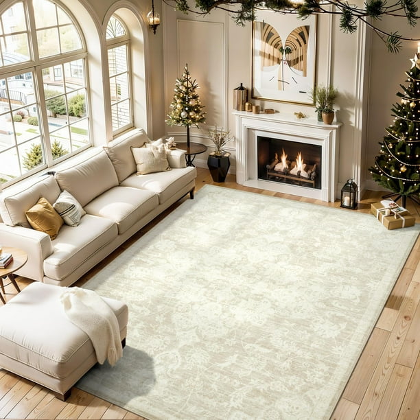 Alfombra de Área Tosuoka 274x366 cm Suave, Vintage y Lavable para Interior