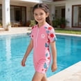 thumbnail image 2 of lnmuld Girls Swimsuit Kids Swimwear Training Suits with Secure Zipper Design for Swimming Lessons and Water Activities Size:9-10 Years, 2 of 9