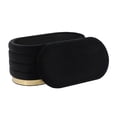 thumbnail image 3 of TOV Furniture Lillian Black Velvet Storage Bench with Gold Base, 3 of 10
