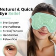 thumbnail image 3 of TELOLY Sleep Mask Cooling Ice Gel Eye Mask for Sleep Reusable Eye Mask for Headache and Stress Relief Green, 3 of 7