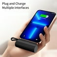thumbnail image 5 of Kchsji Portable Charger 5000mAh with Built-in Cables, Power Bank with Dual Output Fast Charging, Lipstick Size Mini Portable Charger for Phone, Small Charging Pack for Travel Business, 5 of 8