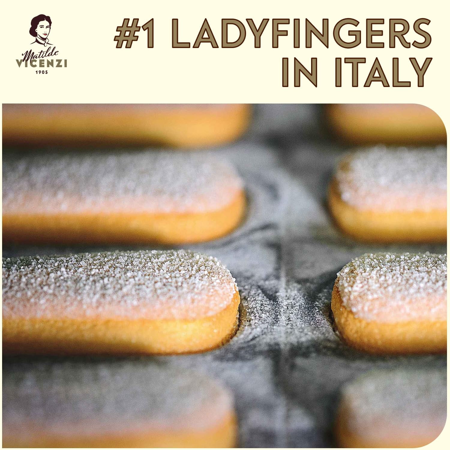 Matilde Vicenzi Vicenzovo 14.10oz - GJM1&nbsp;Classic Italian Biscuits, Cookies for Tiramisu, Kosher Dairy Cookies, Italian Bakery Dessert Gifts For Special Occasions 7.05 oz (200g), 2Pk
