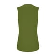 thumbnail image 5 of Mrat Sleeveless Basic Cami Fashion Women's Spring/Summer Solid Color Casual V-Neck Sleeveless Tops Tank Tops S-127 A-Green S, 5 of 8