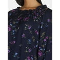 thumbnail image 4 of Time And Tru Women's Ruffle Neck Blouse, Sizes S-XXXL, 4 of 4