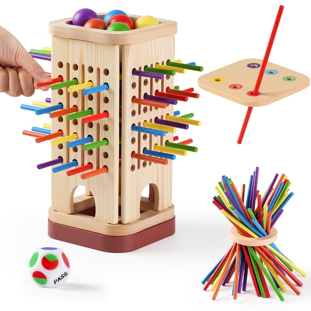 Juego de mesa educativo Montessori de madera Pinshoon