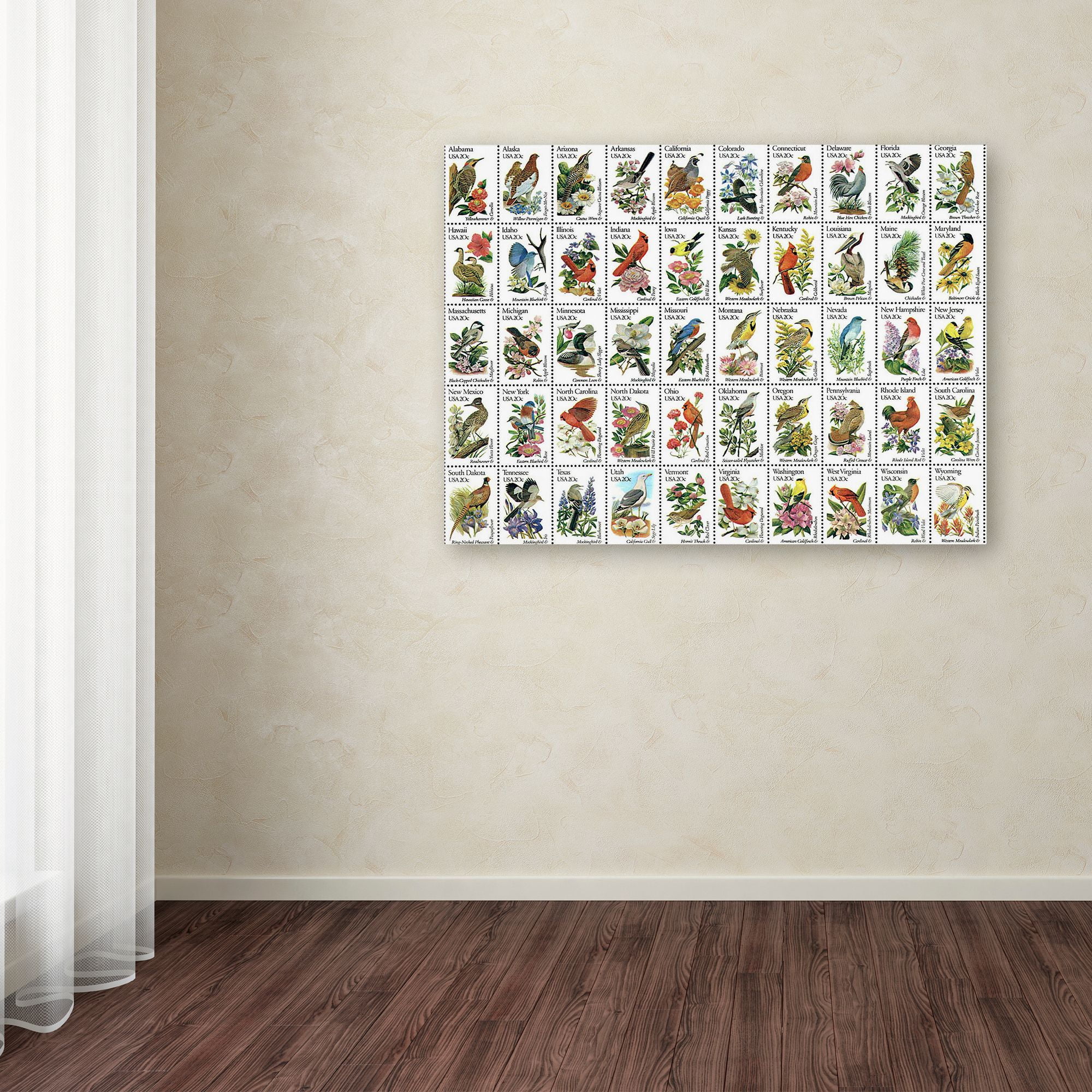 Trademark Fine Art '50 Birds' Canvas Art by Vintage Apple Collection