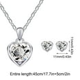 thumbnail image 4 of Censtreet Love Heart Pendant Necklaces for Women Crystals Red Heart Necklace Earring Set Gold Pendant Necklace Anniversary Birthday Valentines Gift for Her Mother Wife Christmas Birthday, 4 of 4