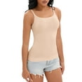 thumbnail image 4 of REFINED ATTIRE Women's Adjustable Straps Cami Tummy Control Slimming Tops No Trace Shaping Camisoles S Beige, 4 of 6