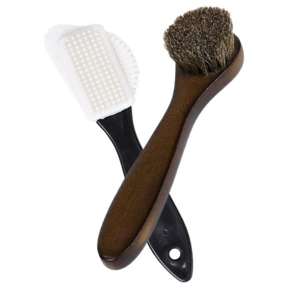 COOPHYA 2Pcs Shoe Scrub Brush for Leather Shoes with Comfortable Design and Polishing