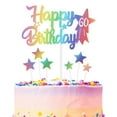thumbnail image 1 of Cake toppers iNINGER arcoíris con brillo para 60.º cumpleaños, 1 of 7