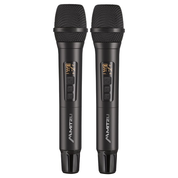 Kit de Micrófonos Inalámbricos Mitzu 12-9000 80 metros Negro