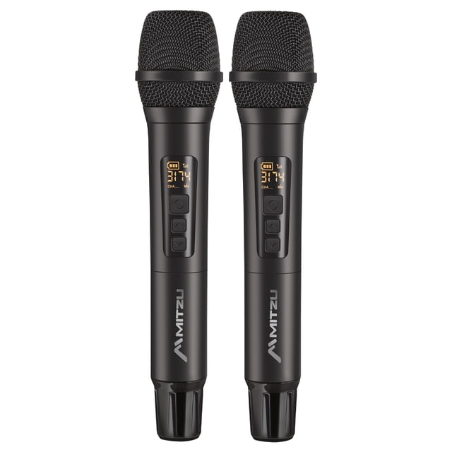 Kit de Micrófonos Inalámbricos Mitzu 12-9000 80 metros Negro