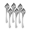 thumbnail image 2 of iKonbi Stainless Steel 6 pcs Lotus ice Cream Cups/Soup Bowl with 6 Dessert Spoons- Black, 2 of 3