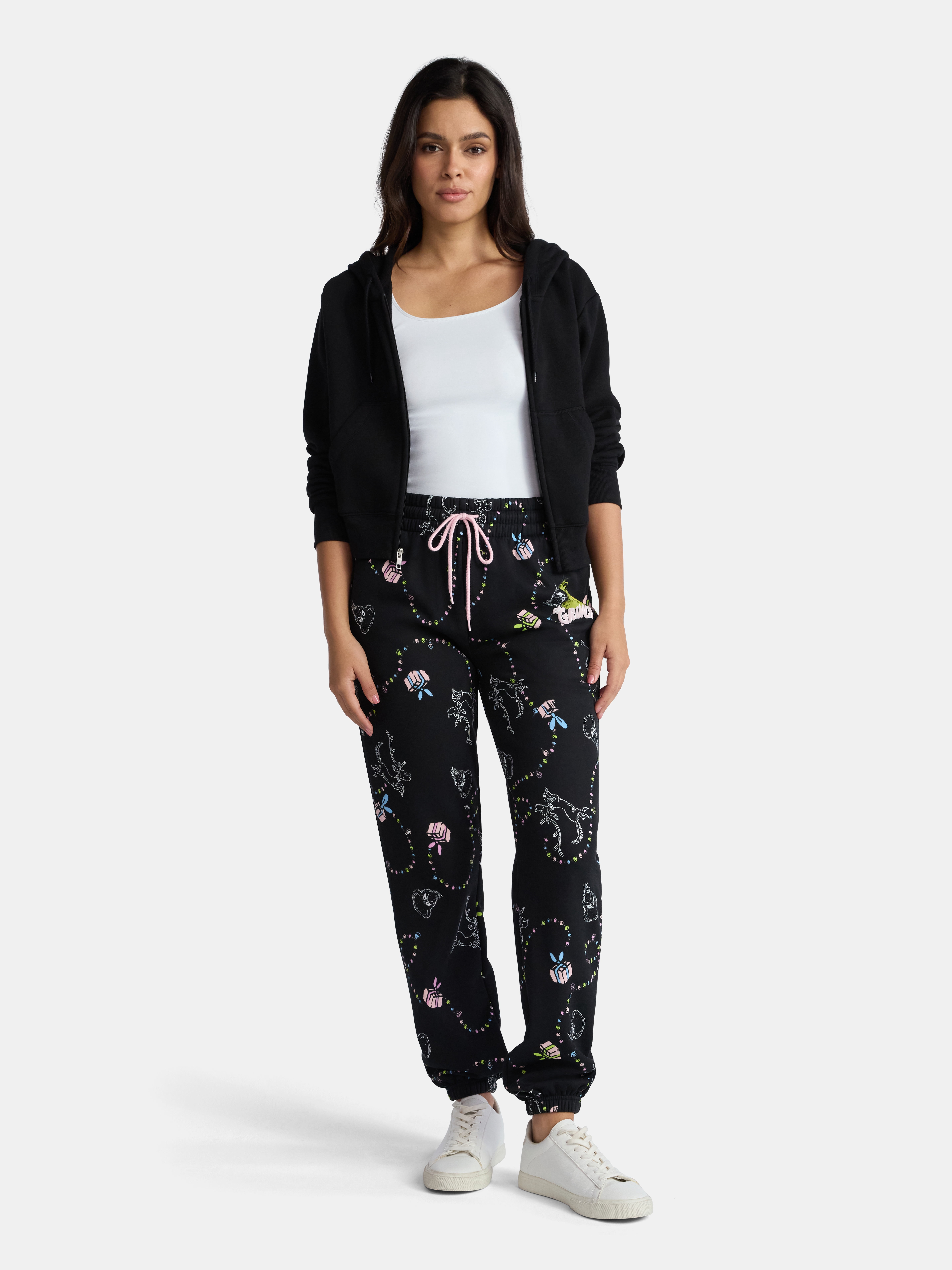 Dr. Seuss The Grinch Lights Women's Graphic Joggers, Sizes XXS-XXL