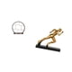 thumbnail image 5 of Expositor de madera antiguo con estatua de corredor moderna, escultura de arte abstracto para decoración del hogar, entrada, mesa, organizador de ofic, 5 of 8