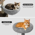 thumbnail image 4 of Acekid 57.5-Inch Cat Tree with Litter Box Enclosure - 2-in-1 Modern Cat Tower, Condo, Hammock, Scratching Post, Plush Perch, Removable Pompom Sticks, Caves, Wooden Hidden Litter Box, 4 of 7