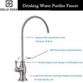 thumbnail image 2 of Brass Water Filter Faucet Delle Rosa Commercial Water Filtration Faucet for Under Sink Water Filter System Modern Brushed Nickel Kitchen Bar Sink Drinking Water Faucet, 2 of 6