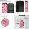 thumbnail image 7 of KUIFORTI Strawberry Flower 14 Pcs Automobile Seat Covers Full Set Car Seat Belt Pad Cover Steering Wheel Cover Seats Belt Pads Car Interior Automotive Fit for Cars SUV Sedans, 7 of 7