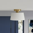 thumbnail image 6 of Aiwen Semi Flush Mount Ceiling Light Fixture Drum Light With White Metal Shade Modern Lighting For Bedroom Hallway Living Room, 6 of 10