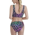 thumbnail image 3 of Picia Rainbow Animal Skin Women's High Waisted Bikini Scoop Neck Swimsuit Two Pieces Bathing Suit-X-Large, 3 of 8