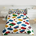 thumbnail image 3 of Castle Fairy Building Blocks 2pcs Bedding Comforter Set,Construction Game Twin Comforter Sets,Colorful Brick Breathable Bedding Set,Super Cozy Room Decor,Reversible, 3 of 8