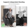 thumbnail image 3 of MCombo Power Lift Recliner Chair with Massage Heat, Fabric(Medium-Regular, Dark Grey), 3 of 11