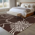 thumbnail image 4 of 8'x10' Area Rugs, Brown Flowers Indoor Outdoor Area Rug for Living Room Bedroom, Spring Floral Botanical Modern Art Washable Bathroom Rugs Kitchen Floor Carpet Mats Home Decor Aesthetic, 4 of 8
