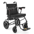 thumbnail image 1 of Silla de ruedas eléctrica ligera para adultos, silla de ruedas motorizada portátil, motor de 500 W, homologada por aerolíneas, color negro., 1 of 5