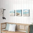 thumbnail image 3 of Coastal Canvas Wall Art Print: Starfish & Beach Chairs on Sand Artwork for Wall Painting for Bedroom(12" W x 12" H x 3 PCS, Multi-Sized), 3 of 6