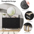 thumbnail image 4 of M optimized Fluted 6 Drawers Dresser for Bedroom, Large Modern Chest of Drawers, Dresser with Gold Handle, Wood Drawer Organizer for Living Room, Hallway, Entryway, 4 of 7