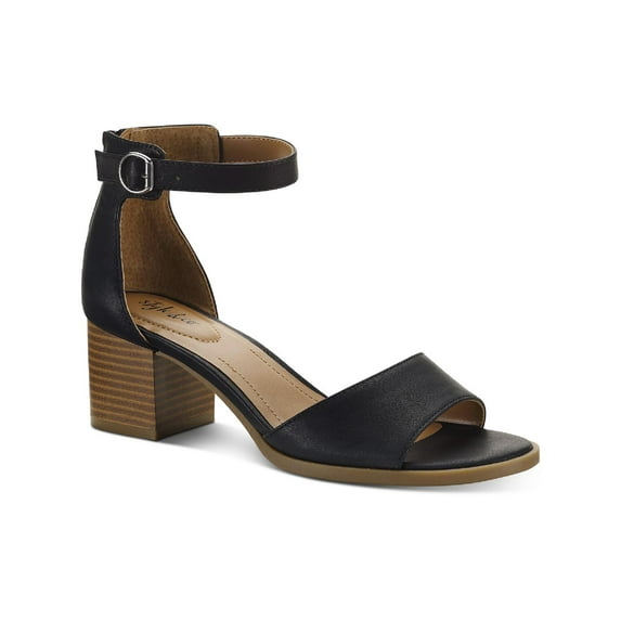 Style & Co. Womens Katerina Ankle Strap Heel Sandals Black 10 Medium (B,M)