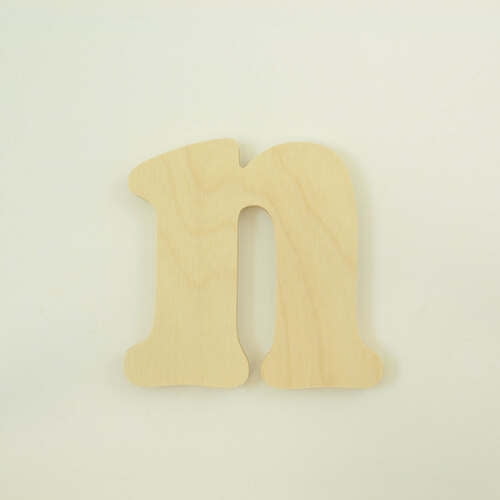 Package of 1, 18 Inch X 1/2" Thickness Baltic Birch Wood Letter "n" in The Goudy Heavy Font | Thick | Lower Case for Art & Craft Project, Made in USA