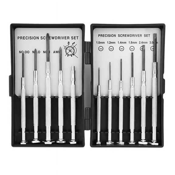11PCS Small Precision Screwdriver Set, Mini Screw Driver Set Kit, 6 Different Sizes of Flat- -Screwdrivers