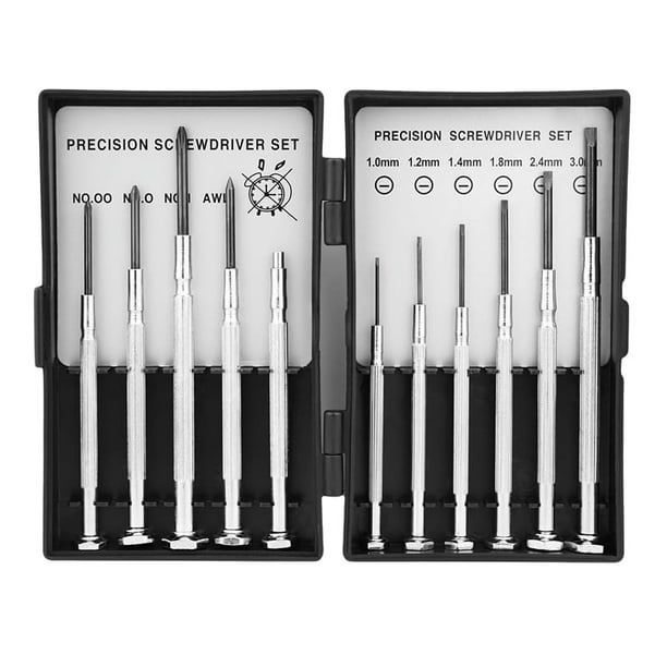 Juego de 11 Destornilladores Precisión Pequeños, Kit Mini Destornilladores, 6 Tamaños Diferentes para Cabeza
